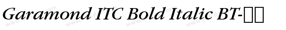 Garamond ITC Bold Italic BT字体转换